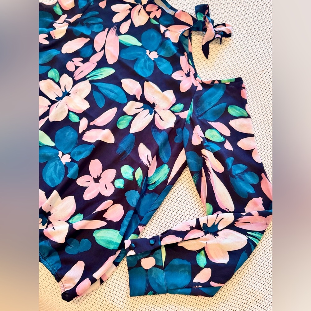 OCTAVIA Tie Neck Floral Blouse Women’s Top - Picture 4 of 14